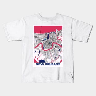 New Orleans - Louisiana MilkTea City Map Kids T-Shirt